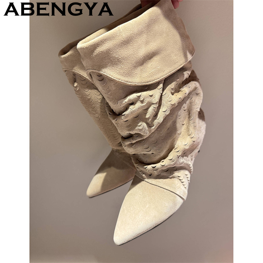 New Ethnic Fashion - Damen-Stiefeletten mit mittelhohem Schaft, Winter 2026,