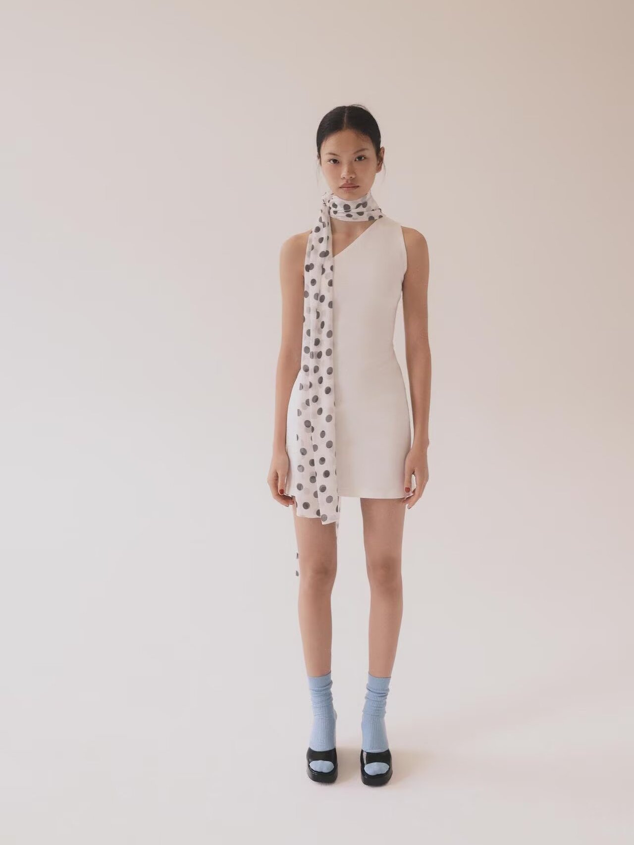 New Ethnic Fashion - Sommer Neuheit Polka-Dot-Schal Schulterfreies Kleid mit