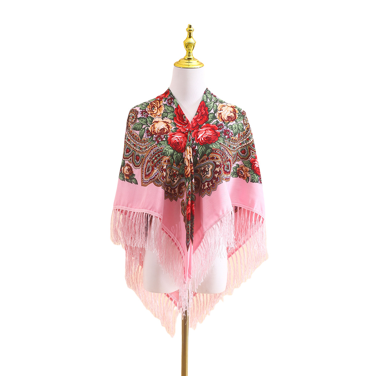 Go Ethnic Fashion - 110cm Russischer Ethnischer Schal für Frauen,