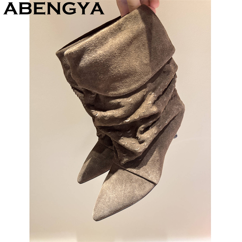 Damen-Stiefeletten mit mittelh – New Ethnic Fashion Bewertung und Preis