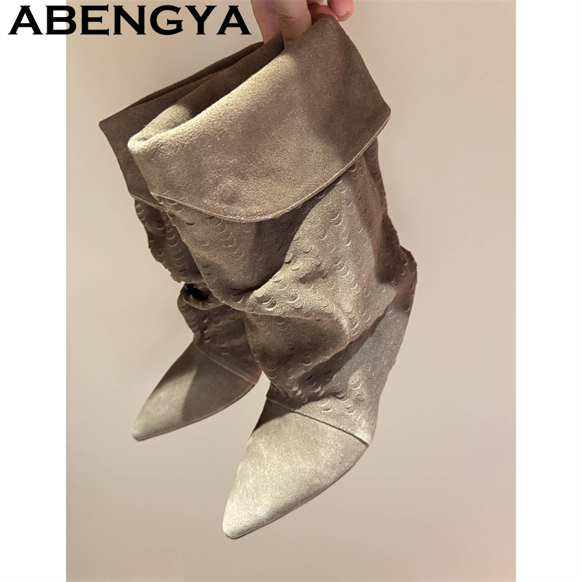 Damen-Stiefeletten mit mittelh – New Ethnic Fashion Bewertung und Preis