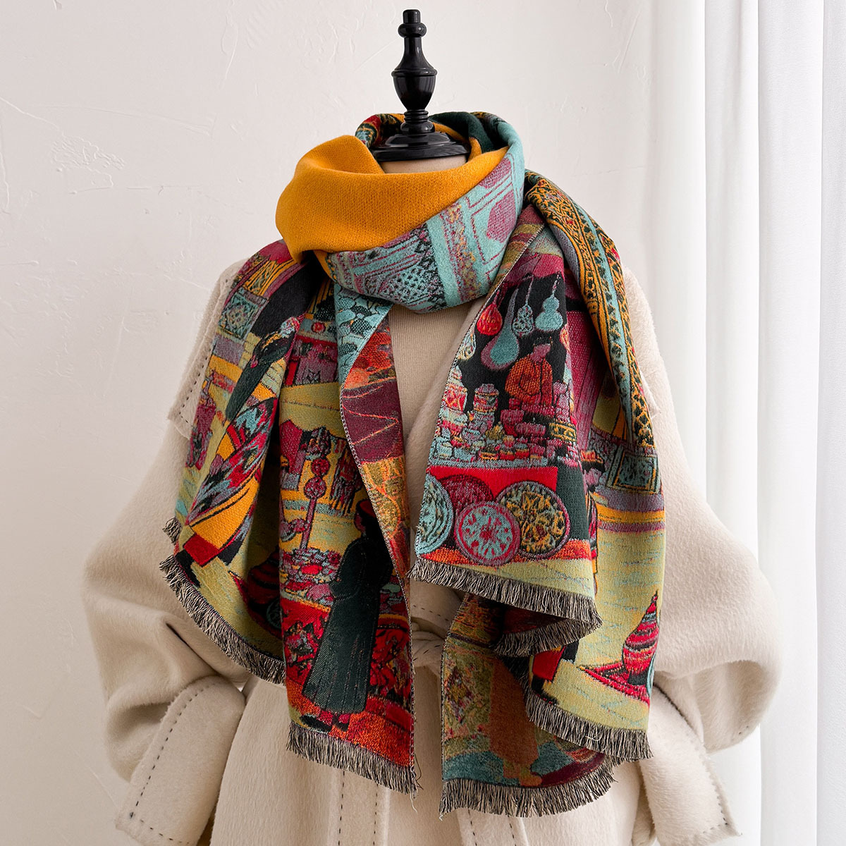 Herbst-Winter-Damen-Schal aus  – Go Ethnic Fashion Bewertung und Preis