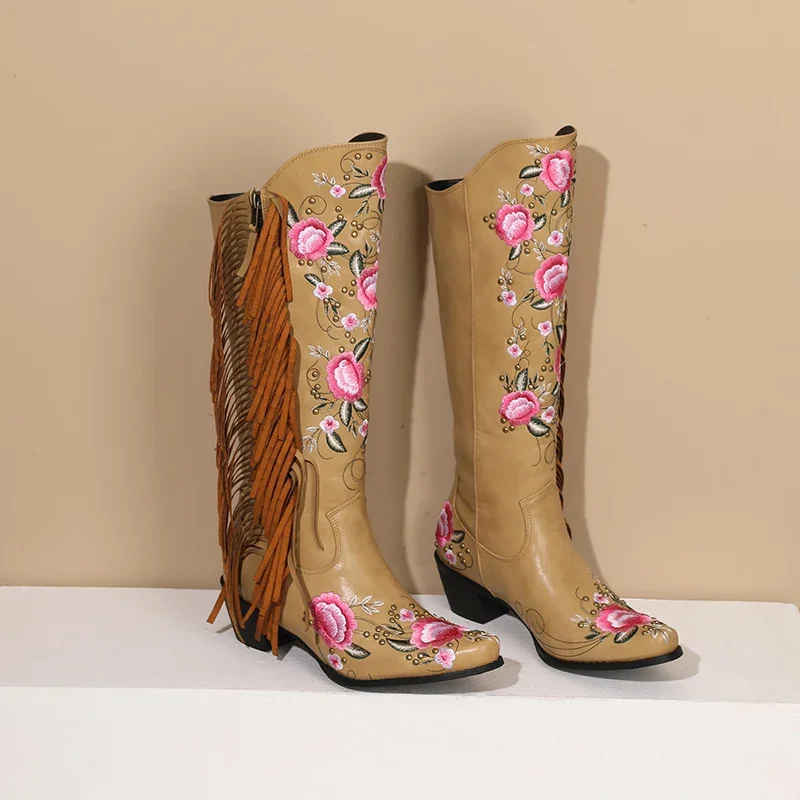 Mode Stickerei Blume Western K – Ethnic Fashion Women Bewertung und Preis