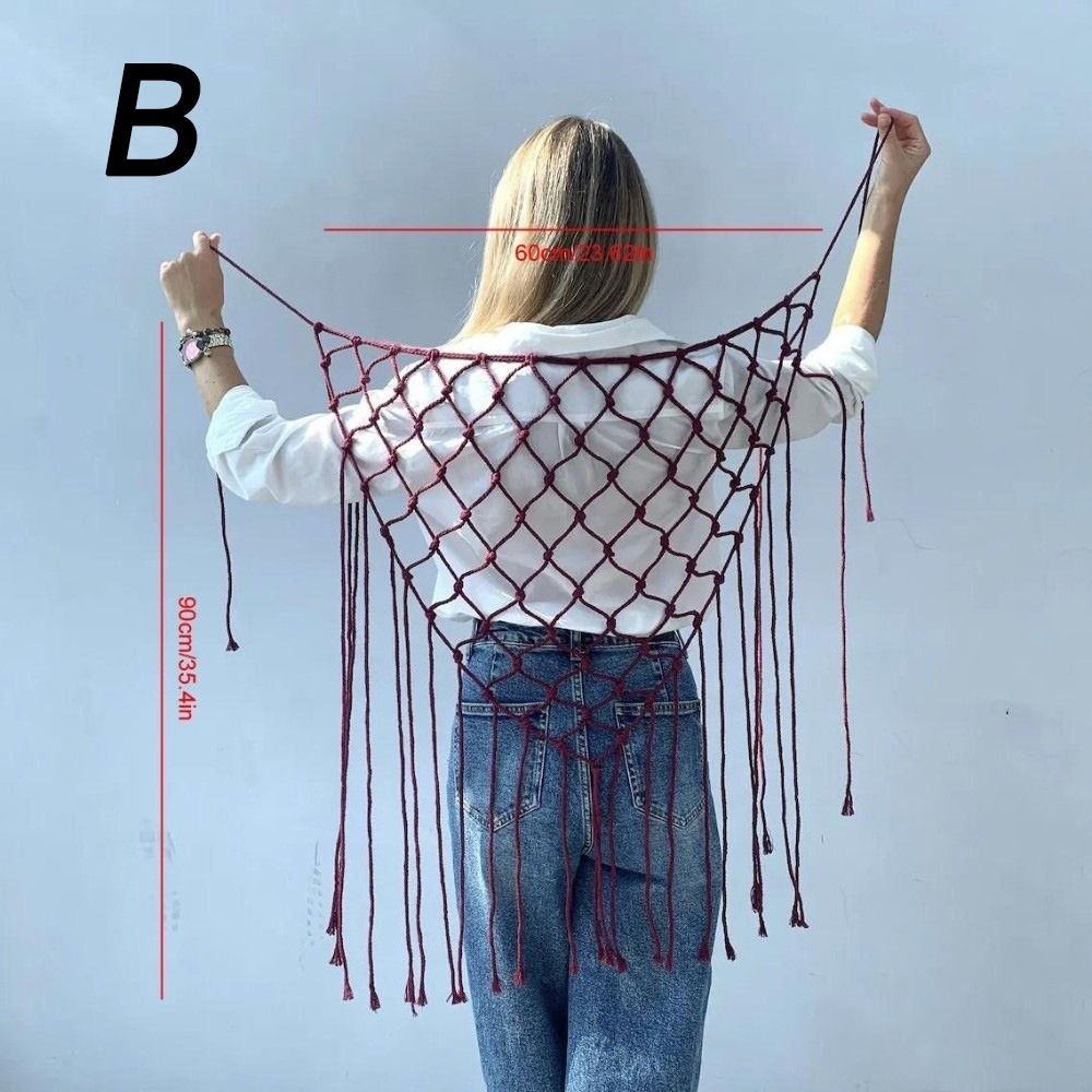 Böhmischer Netz-Fransenschal m – Ethnic Fashion Design Bewertung und Preis